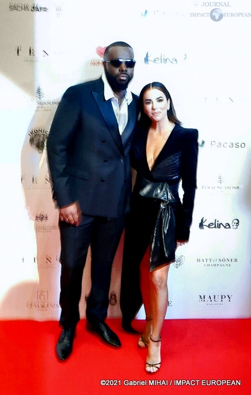 Gims, Eva Longoria lors de la 10ème édition du Global Gift Gala au Four Seasons Hotel George V à Paris