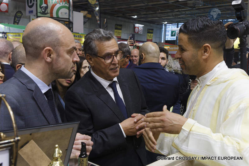 Aziz Akhannouch, Chef du gouvernement du Maroc et Jean-Noël Barrot, ministre de l'Europe et des Affaires Etrangères