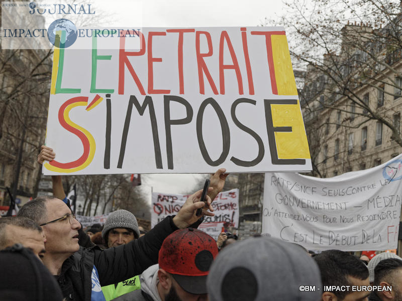 Manif retraite 9 janvier 2020 / BM - Impact European