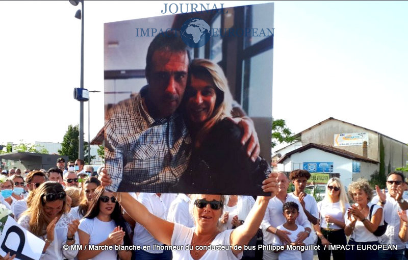 Bayonne: Marche blanche en l’honneur du conducteur de bus Philippe Monguillot