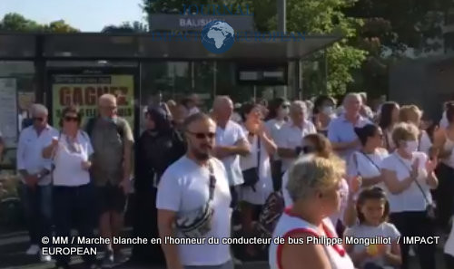 Marche blanche en l'honneur du conducteur de bus Philippe Monguillot