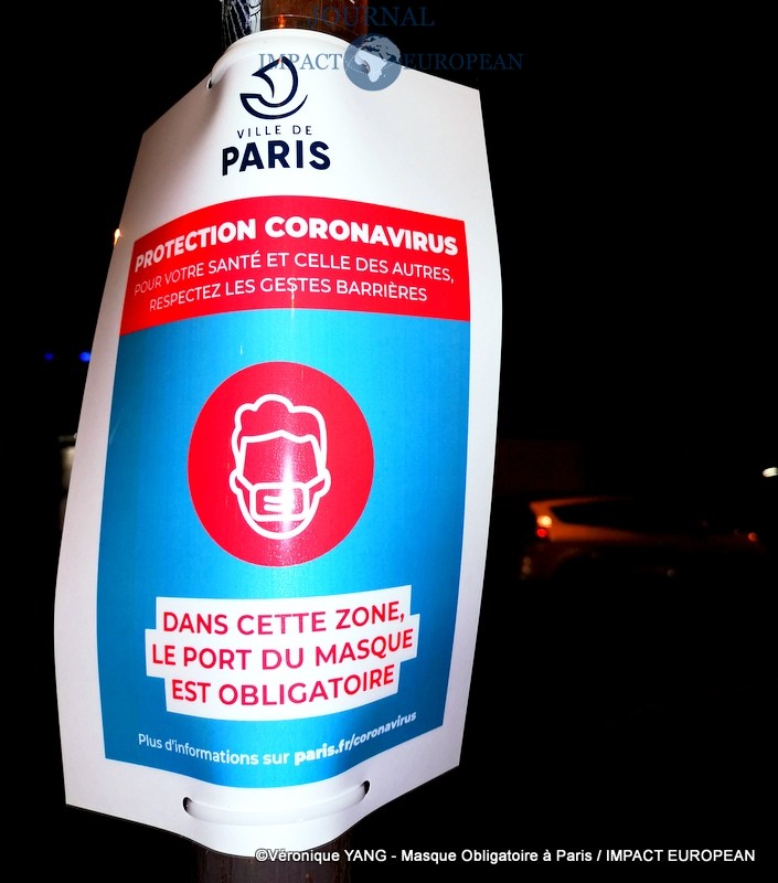 Port de masque obligatoire dans les rues du Paris