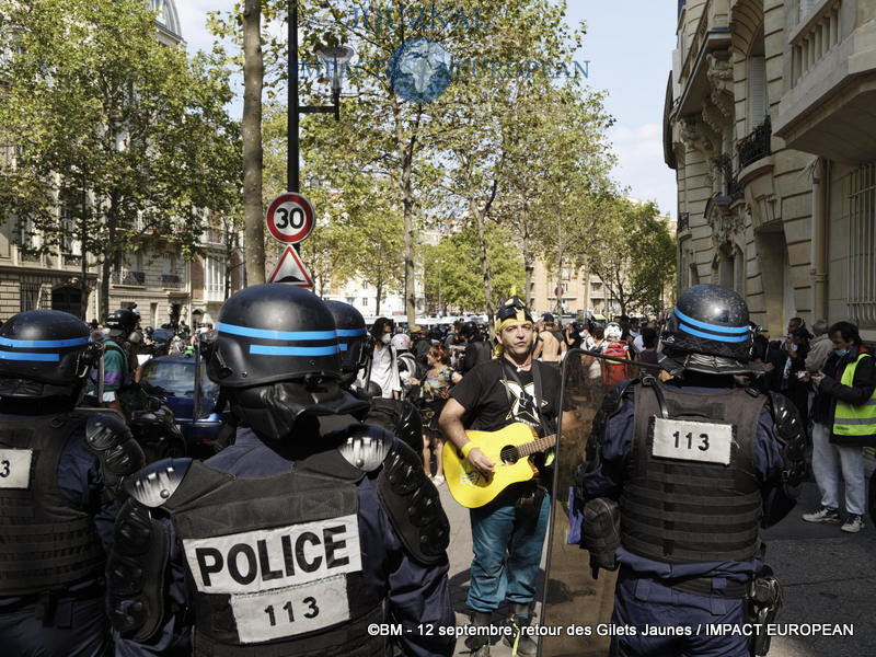 Manifestation des Gilets Jaunes du 12 septembre 2020 à Paris