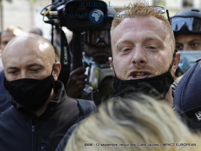 Maxime Nicolle à la manifestation des Gilets Jaunes du 12 septembre 2020 à Paris