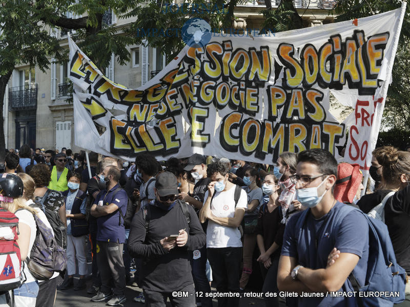 Manifestation des Gilets Jaunes du 12 septembre 2020 à Paris