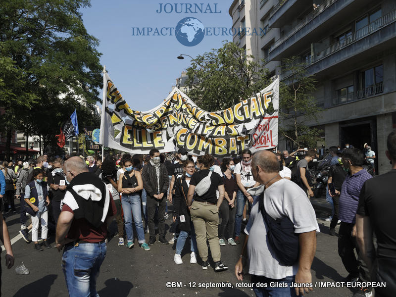 Manifestation des Gilets Jaunes du 12 septembre 2020 à Paris