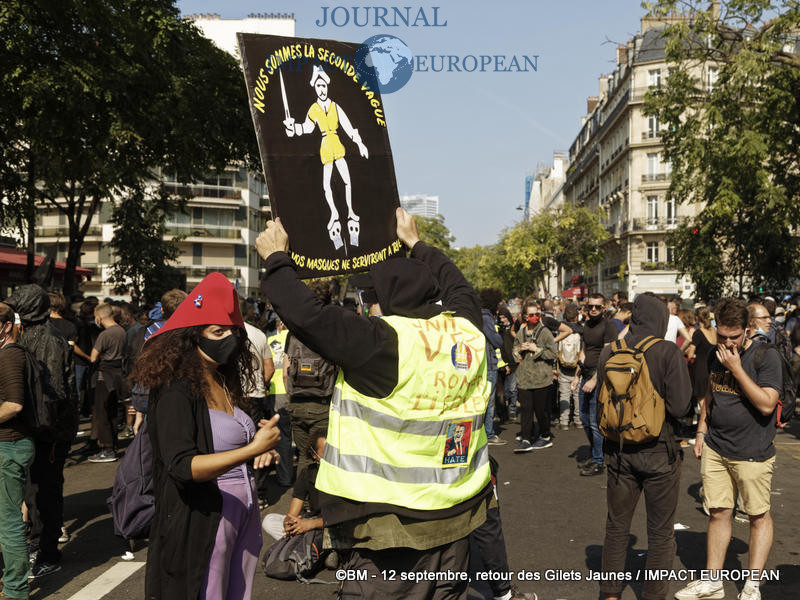 Manifestation des Gilets Jaunes du 12 septembre 2020 à Paris