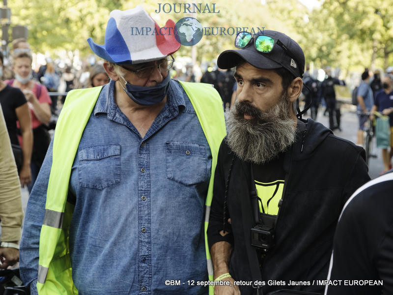 Jérôme Rodrigues à la manifestation des Gilets Jaunes du 12 septembre 2020 à Paris