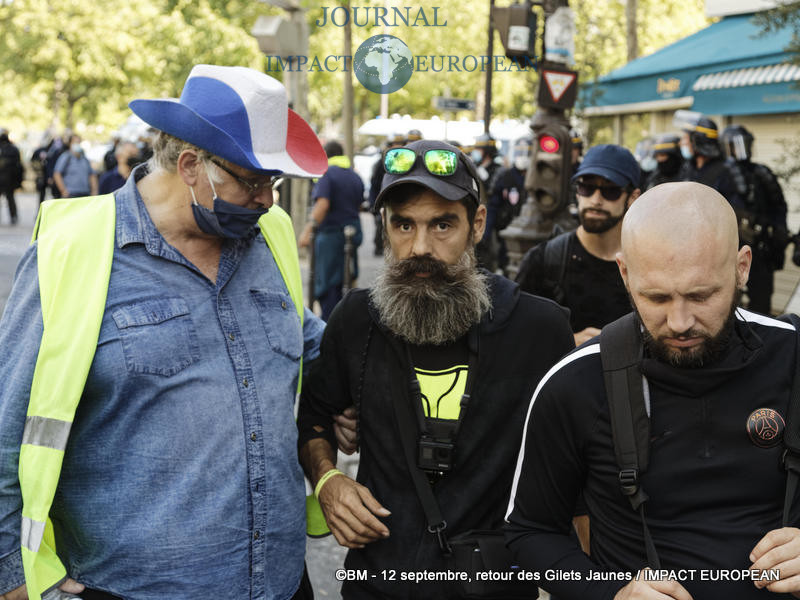 Jérôme Rodrigues à la manifestation des Gilets Jaunes du 12 septembre 2020 à Paris