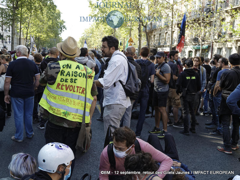 Manifestation des Gilets Jaunes du 12 septembre 2020 à Paris