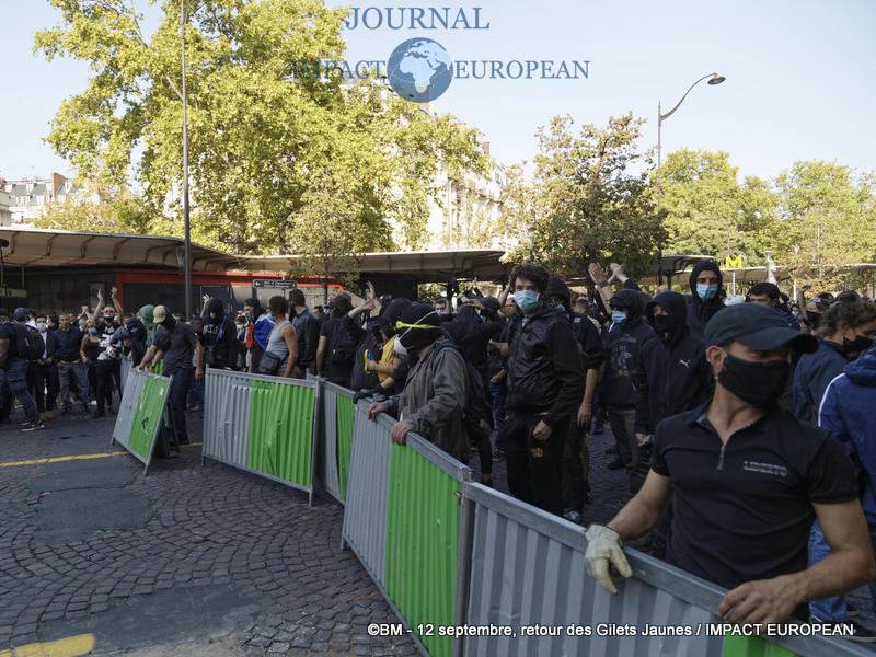 Manifestation des Gilets Jaunes du 12 septembre 2020 à Paris