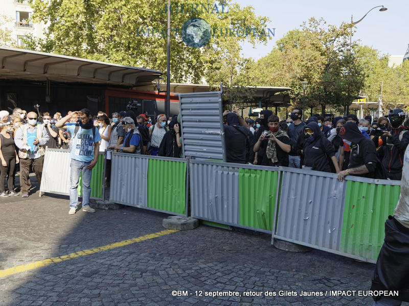 Manifestation des Gilets Jaunes du 12 septembre 2020 à Paris