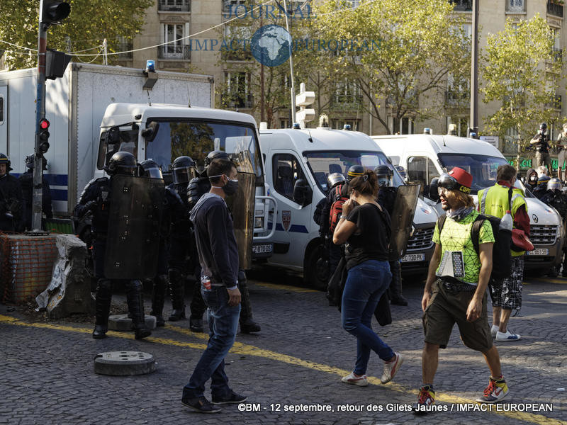 Manifestation des Gilets Jaunes du 12 septembre 2020 à Paris