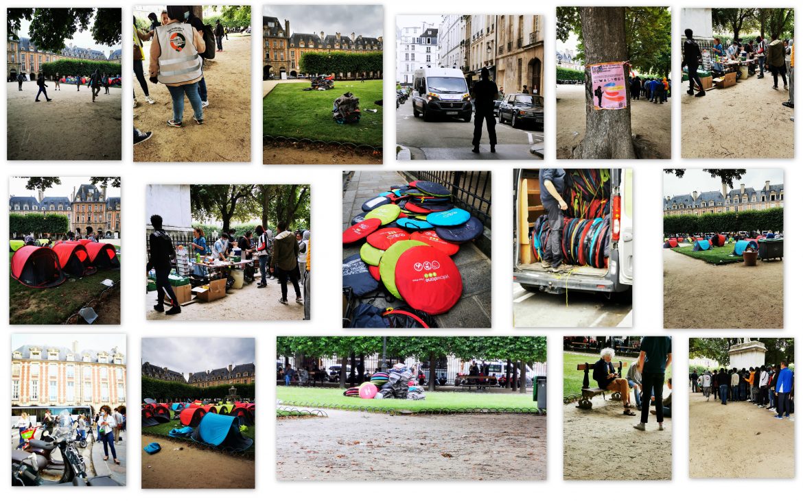 Mise à l’abri des sans-abris de la Place des Vosges par la Mairie de Paris