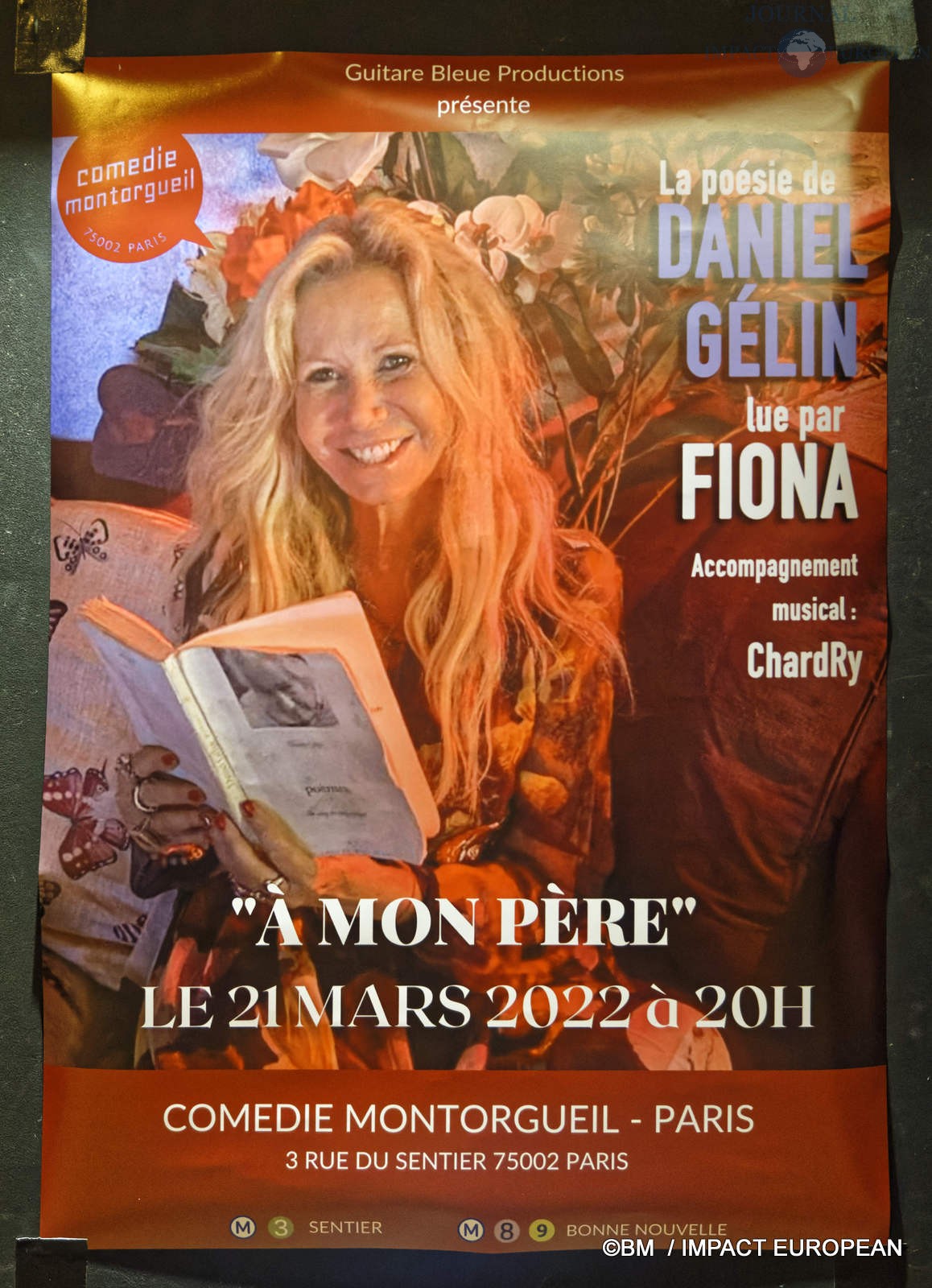 FIONA  GELIN  RECITE ET CHANTE DES POEMES DE SON PERE