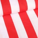 Terlenka streep 5 cm rood - wit