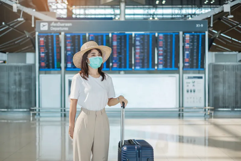 Person med munnbind i Japan