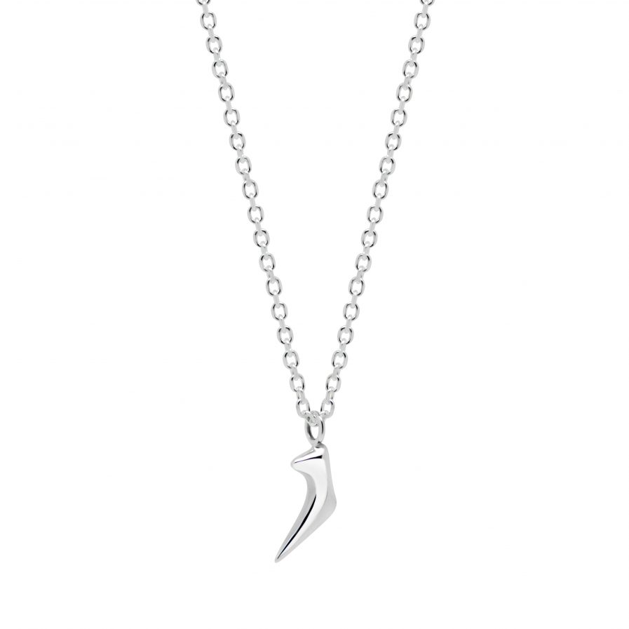 Discreet silver comet pendant on chain Julie Nicaisse Jewellery Designer in London