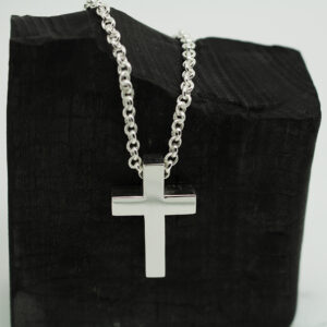 Handmade silver cross pendant