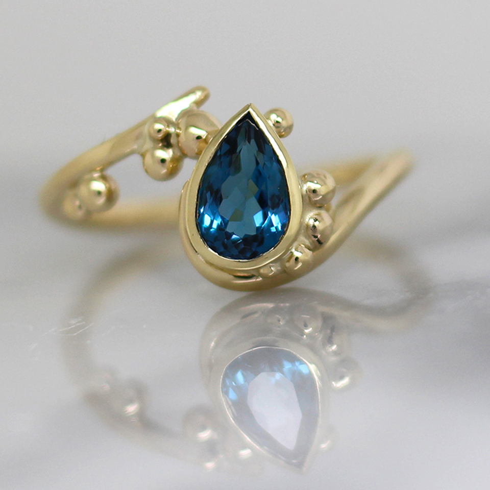 London blue topaz ring