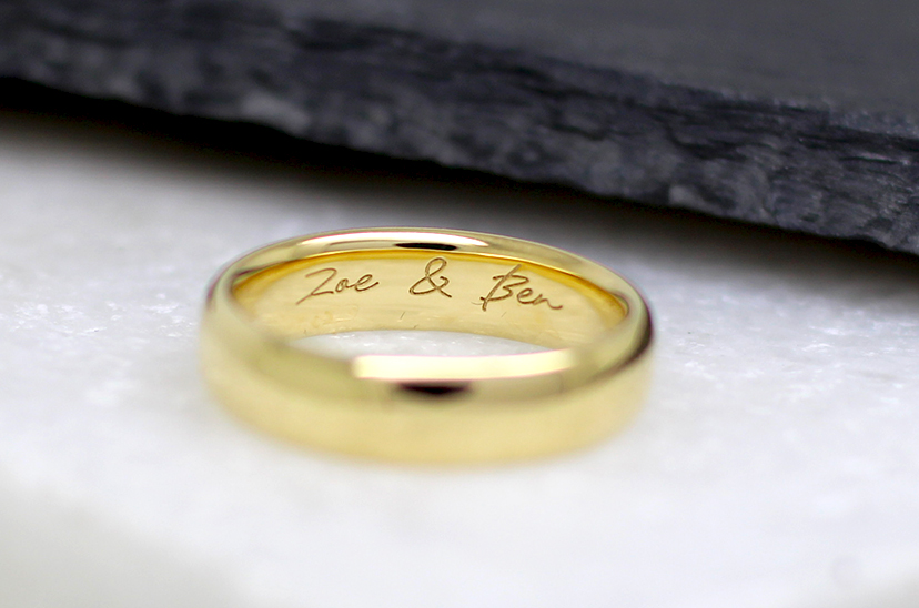 Wedding ring engraving