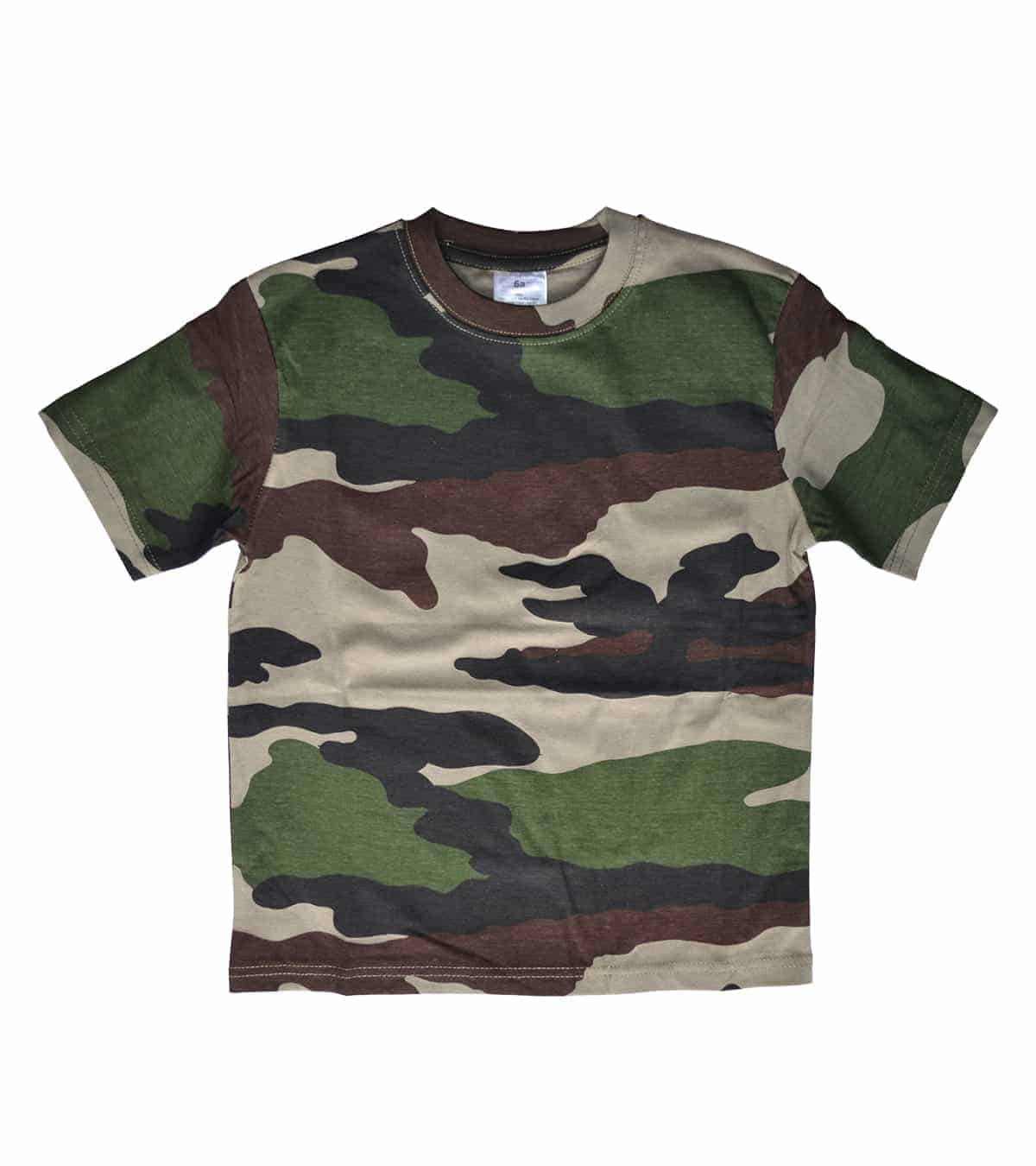 Camouflage t-shirt - Junior Grej camouflage t-shirt til børn 4-14 år