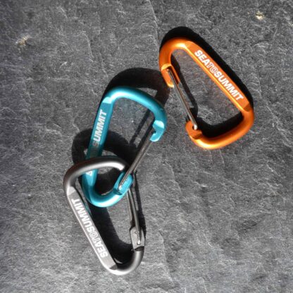 Karabiner i 3 flotte metalfarver