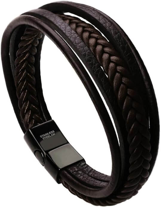 Mens Leather Bracele