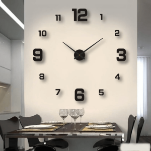 Frameless DIY wall clock