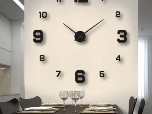 Frameless DIY wall clock