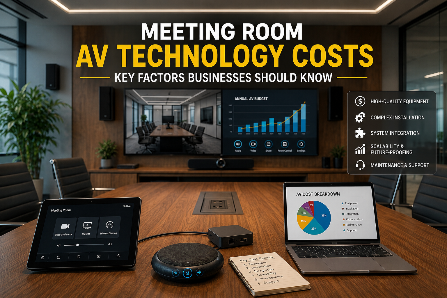 Meeting Room AV Technology Costs Key Factors Businesses Should Know.