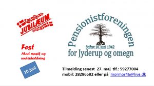 75 års jubilæumsfest i Pensionistforeningen i Jyderup Hallen