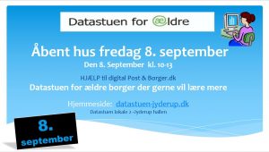 Datastuen for ældre borger, der gerne vil lære mere om IT