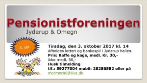 Pensionistforeningen holder bankospil