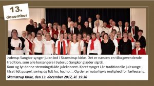 Jyderup Sangkor synger julekoncert i Skamstrup Kirke