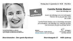Foredrag med Camilla Rohde Madsen "Kunst i det offentlige rum"