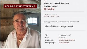 Koncert med James Rasmussen @ Jyderup Bibliotek | Jyderup | Danmark