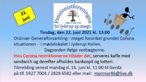 Ordinær Generalforsamling - Pensionistforeningen @ Jyderup Hallen | Jyderup | Danmark