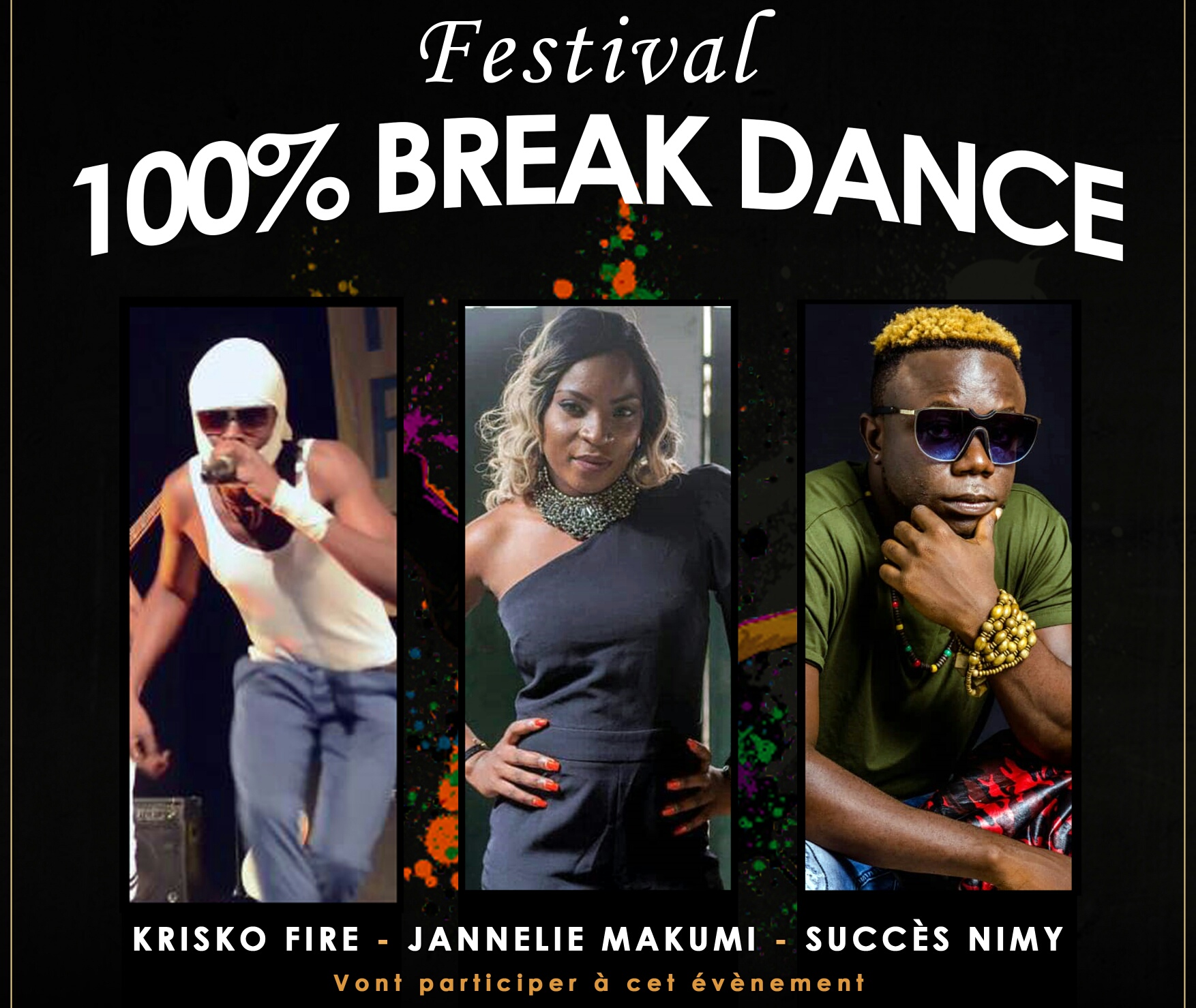 RDC/CULTURE: LE FESTIVAL 100%BREAK DANCE REPORTE AU MOIS DE JUILLET 2021