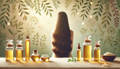 Nourishing vegetable oil for dry hair