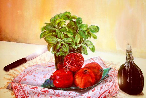 Kargar-Stillleben-mit-iran-Granatapfel