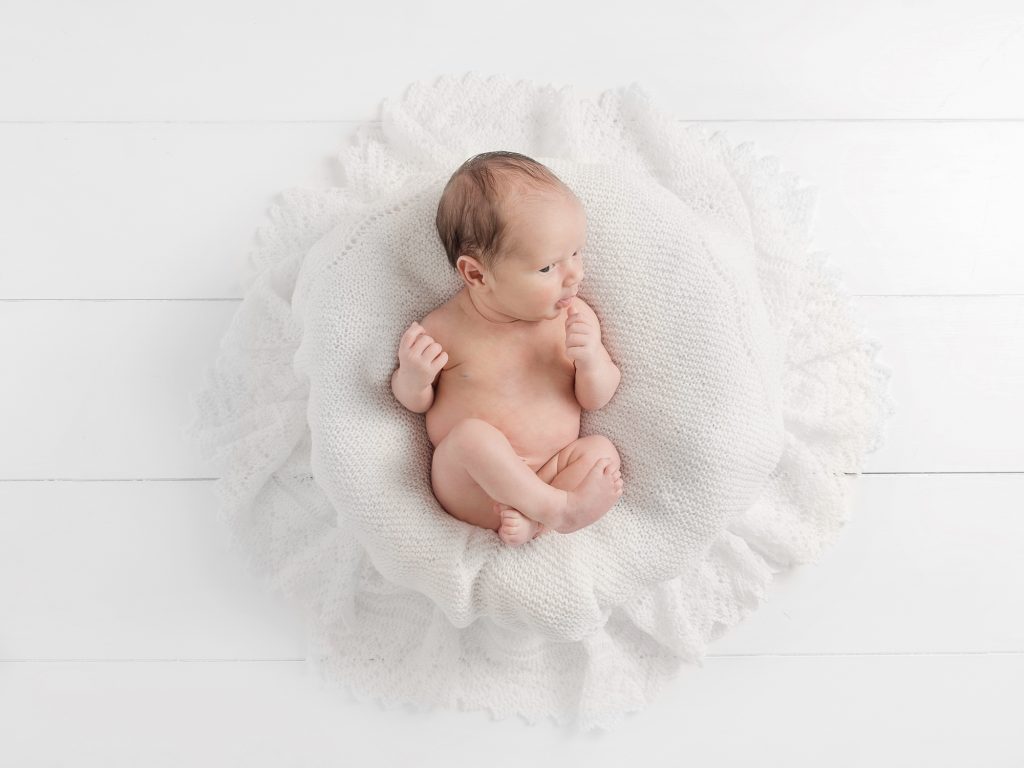 newborn with mums shawl baby photography edinburgh