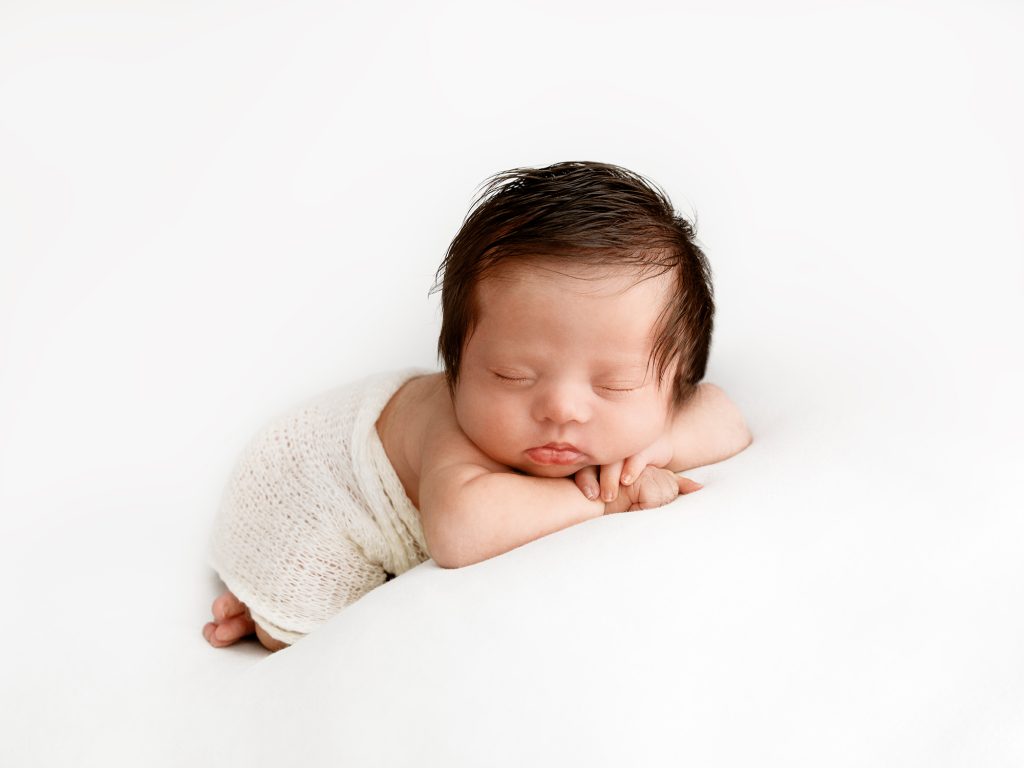 all white newborn photoshoot edinburgh