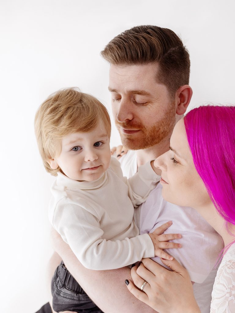 studio family photoshoot with baby edinburgh