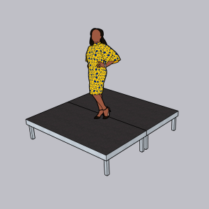 Scen 2x2m 40cm höjd