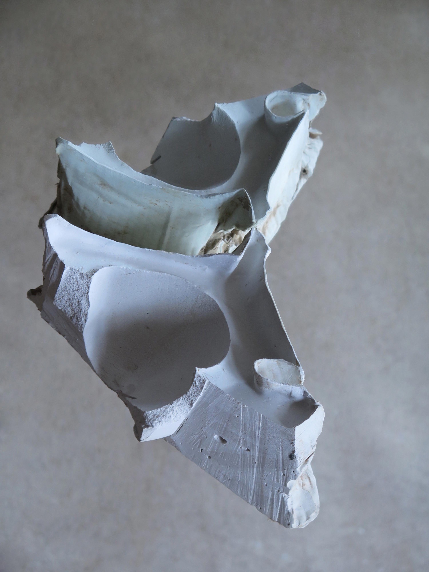 "Cubitum I", Ellenbogenabdruck, 20x10x15 cm, Gips. 2020