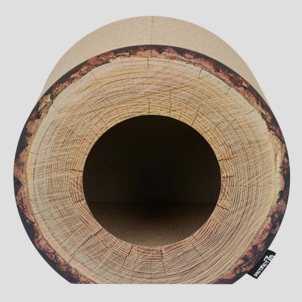 Krabmeubel TRUNK van District70 is geïnspireerd op de vorm van een boomstam. Vooraanzicht