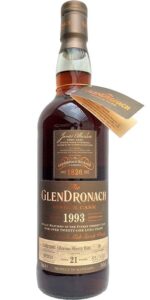 Eine Flasche Glendronach 1993 aus Fass 38