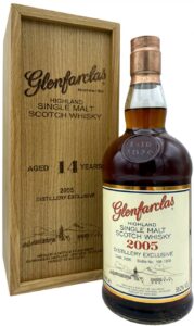 Eine Flasche Glenfarclas 2005 abgefüllt zum Spirit of Speyside 2020.