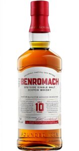 Eine Flasche Benromach 10-year-old  im neuen Design